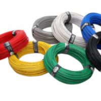 Wires and cables in an assortment of colors