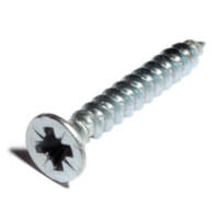 A screw on a white background